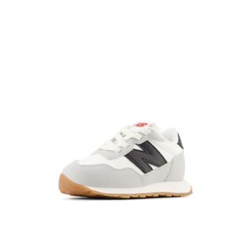 New Balance Kids 237 Bungee Sneakers in White/Black, 1 M Little Kid (4-8 Years)