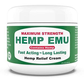Hemp Emu Extra Strength Hemp Cream for Pain Relief
