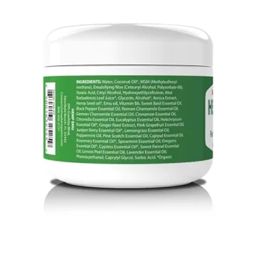 Hemp Emu Extra Strength Hemp Cream for Pain Relief