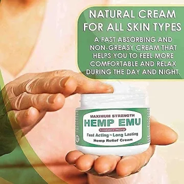 Hemp Emu Extra Strength Hemp Cream for Pain Relief