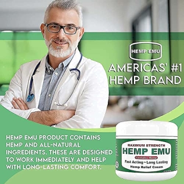Hemp Emu Extra Strength Hemp Cream for Pain Relief