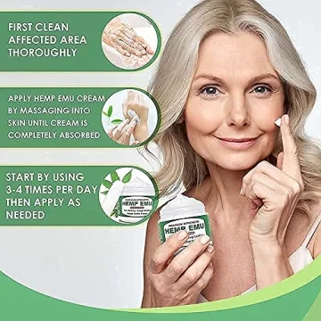 Hemp Emu Extra Strength Hemp Cream for Pain Relief