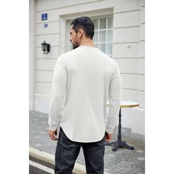 COOFANDY Long Sleeve Gym Shirts for Men Stylish Athletic Wear