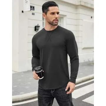 COOFANDY Long Sleeve Gym Shirts for Men Stylish Athletic Wear