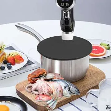 Sous Vacuum and Vide Lid - Perfect for Up to 10.5" Pots, Reduce Evaporation