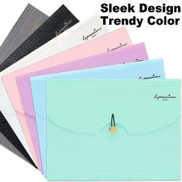 Sooez 7 Pocket Expanding File Folder, Premium Accordion File Organizer, Letter Size Folders for Documents, Sleek Filing Folders with Bungee Closure, Portable Folders for School Office Supplies, Green