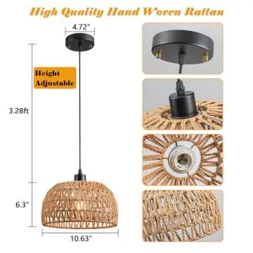 Stylish Battery Operated Pendant Light with Remote