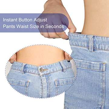 Jean Buttons Pins - Adjustable No Sew Button Tighteners