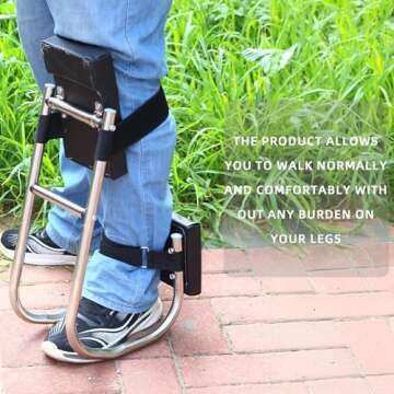 Unmake Ergonomic Knee Seat, Kneeler Seat for Gardening Farm Work - Optimal Knee Protection, Ankle Support, Durable Thick Kneeling Pad & Galvanized Steel