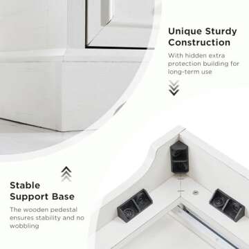 ACCOHOHO Farmhouse 6 Drawer Dresser for Bedroom, 52 Inch Wide Modern Dresser TV Stand with Large Drawers & Bar Handles, Rustic Wood Chest of Drawers for Bedroom, Living Room, Hallway, Off White