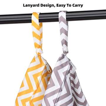 eaxin 2 PCs Cloth Diaper Wet Dry Bags Waterproof Reusable Stroller Travel Beach Pool Daycare Soiled ...