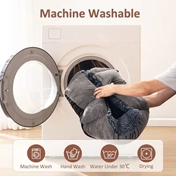 NVENHO Medium Dog Bed for Medium Small Large Dogs, Rectangle Washable Dog Bed, Orthopedic Dog Sofa Bed, Durable Plush Pet Bed, Soft Calming Sleeping Puppy Bed with Anti-Slip Bottom M(25"x21"x8")