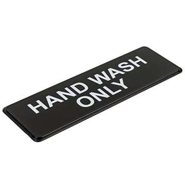 Durable Hand Wash Only Sign - Self-Adhesive Quality