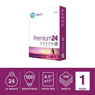 HP Printer Premium 24 lb Paper 500 Sheets 100 Bright