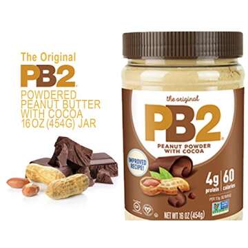 PB2 Powdered Peanut Butter with Cocoa Bundle, 16 oz (2 pack)