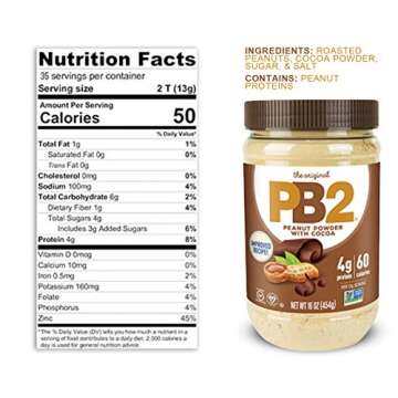 PB2 Powdered Peanut Butter with Cocoa Bundle, 16 oz (2 pack)