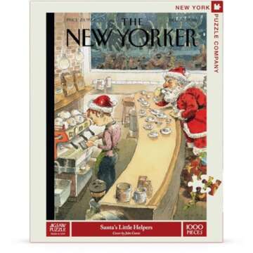 New York Puzzle Company - New Yorker Santa's Little Helpers - 1000 Piece Jigsaw Puzzle for Family Ga...