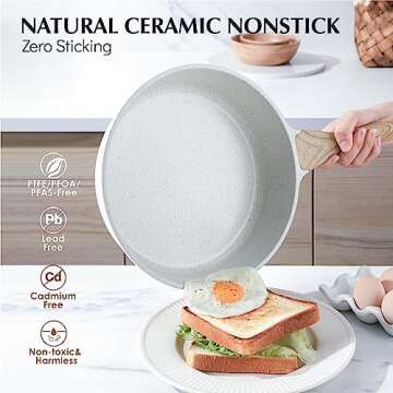 SENSARTE Nonstick Ceramic Sauté Pan 11-Inch for Healthy Cooking