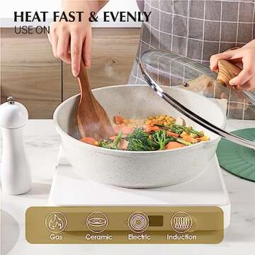 SENSARTE 11-Inch Healthy Nonstick Ceramic Sauté Pan