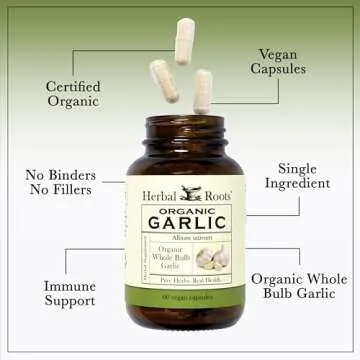 Herbal Roots Organic Garlic Capsules - Pure Immune Support