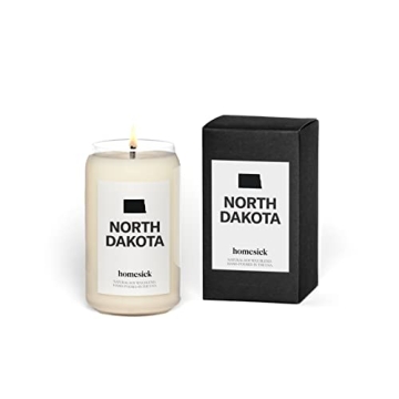 Homesick Premium Scented Candle, North Dakota - Scents of Spruce Needles, Clove, 13.75 oz, 60-80 Hou...