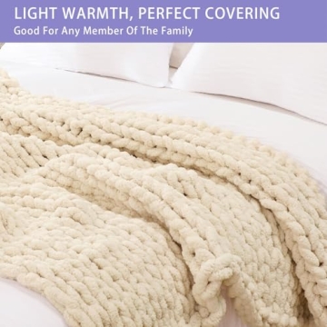 Bigacogo Chunky Knit Blanket Throw for Cozy Comfort