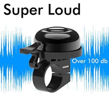 Sportout 2 Pack Bike Bell - Loud Crystal Sound for All Bike Types (Black)