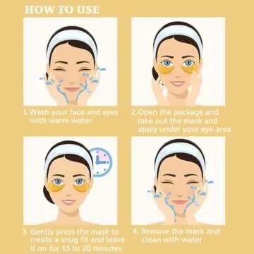 NIYET 30 Pairs Under Eye Collagen Patches, Gold Moisturizing Under Eye Mask, Under Eye Gel Pads for dark circles and puffiness