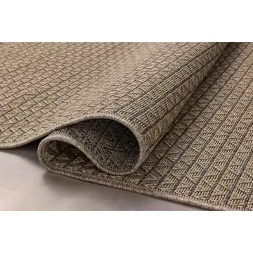 Loloi Chris Loves Julia Providence Collection PRC-05 Natural/Graphite 7'-6" x 10', .12" Pile Height, Indoor/Outdoor Area Rug