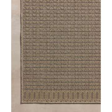 Loloi Chris Loves Julia Providence Collection PRC-05 Natural/Graphite 7'-6" x 10', .12" Pile Height, Indoor/Outdoor Area Rug