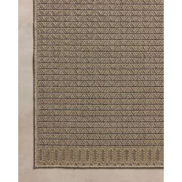 Loloi Chris Loves Julia Providence Collection PRC-05 Natural/Graphite 7'-6" x 10', .12" Pile Height, Indoor/Outdoor Area Rug