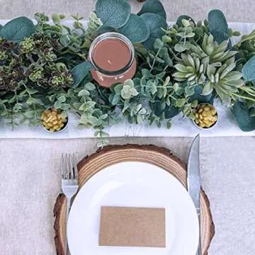 8.3' Long Faux Eucalyptus Greenery Garland - Silver Dollar Eucalyptus for Wedding Arch, Swag, Backdrop, Doorways, Mantel, Table Runner - Indoor/Outdoor