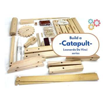 Pathfinders STEM Kits – Leonardo da Vinci Catapult Kit for Ages 8-14 | Perfect Educational Enginee...