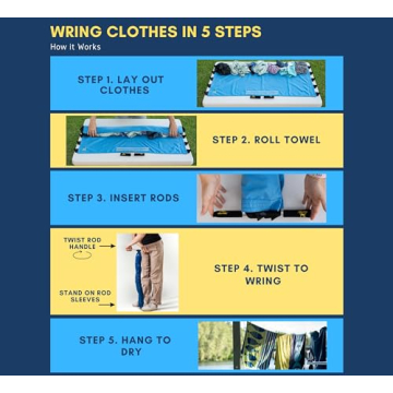 Dezitrek Ultra Light Clothes Wringer for Travel & Camping