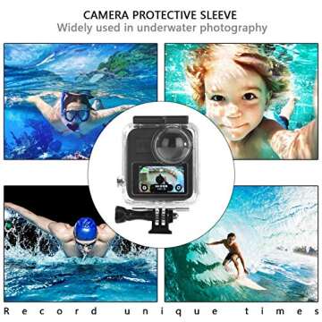 Waterproof Housing Case for Gopro Max Action Camera, Underwater Diving Protective Shell 30M with Bracket Accessories