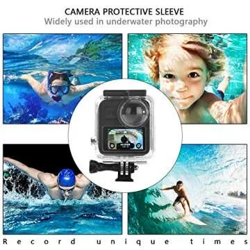 Waterproof Housing Case for Gopro Max Action Camera, Underwater Diving Protective Shell 30M with Bracket Accessories