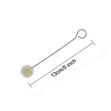 25 Pieces Wool Daubers Ball Brush Leather Dye Tool with Metal Handle Applicator for DIY Crafts Proje...