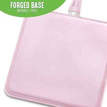 GreenLife Soft Grip Healthy Ceramic Nonstick, 11" Griddle Pan, PFAS-Free, Dishwasher Safe, Soft Pink