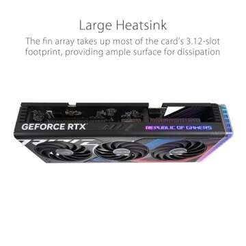 ASUS ROG Strix GeForce RTX 4070 Super OC Edition Gaming Graphics Card (PCIe 4.0, 12GB GDDR6X, DLSS 3, HDMI 2.1a, DisplayPort 1.4a, Massive Vented Backplate, Power Sensing, Aura Sync)