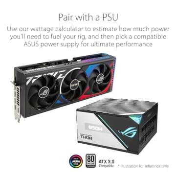 ASUS ROG Strix GeForce RTX 4070 Super OC Edition Gaming Graphics Card (PCIe 4.0, 12GB GDDR6X, DLSS 3, HDMI 2.1a, DisplayPort 1.4a, Massive Vented Backplate, Power Sensing, Aura Sync)