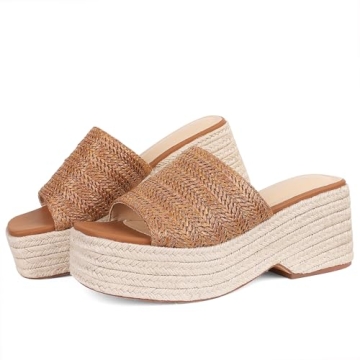 EQAUDES Wedge Sandals: Chic Espadrille Style for Summer