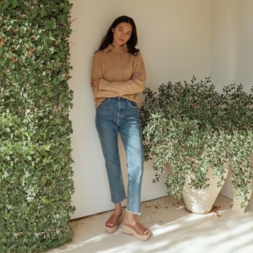 EQAUDES Comfortable Wedge Espadrille Sandals for Women