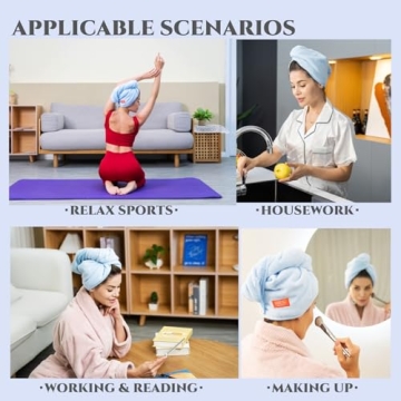 Ultra Plush Microfiber Hair Towel Wrap Women 2 Pack