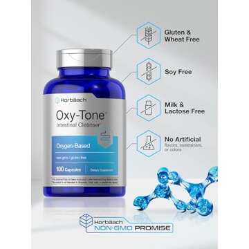 Horbäach Colon Cleanse | 100 Capsules | Non-GMO & Gluten Free Colon Cleanser Pills for Adults | with Ozonated Magnesium