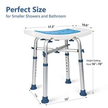 GreenChief Heavy Duty Shower Chair 500lbs Padded Bath Seat