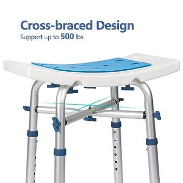 GreenChief Heavy Duty Shower Chair 500lbs Padded Bath Seat