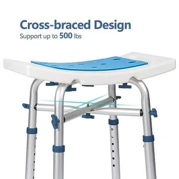 GreenChief Heavy Duty Shower Chair 500lbs Padded Bath Seat