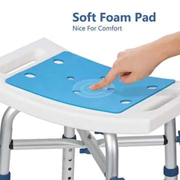 GreenChief Heavy Duty Shower Chair 500lbs Padded Bath Seat