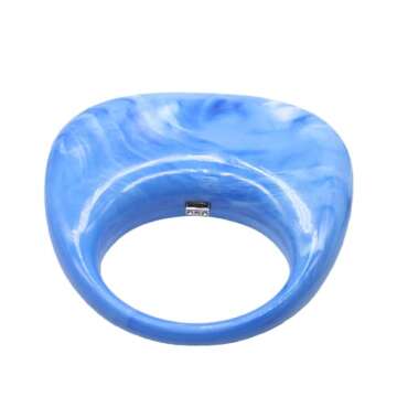 GSYPS Acrylic Evening Clutch Purse Top-handle Moon Hobo Bag, Elegant Marble Handbag for Wedding Cock...