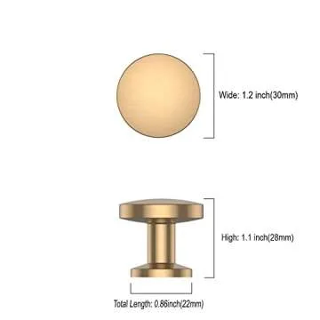 Asidrama 10 Pack Champagne Bronze Kitchen Cabinet Knobs Dresser Knobs Drawer Knobs Cabinet Hardware Zinc Knobs for Dresser Drawers